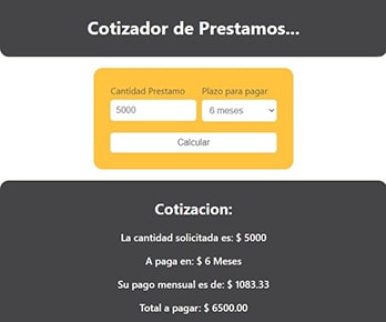 Cotizador de Prestamos