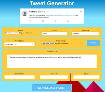 🐤🔵Tweet Generator